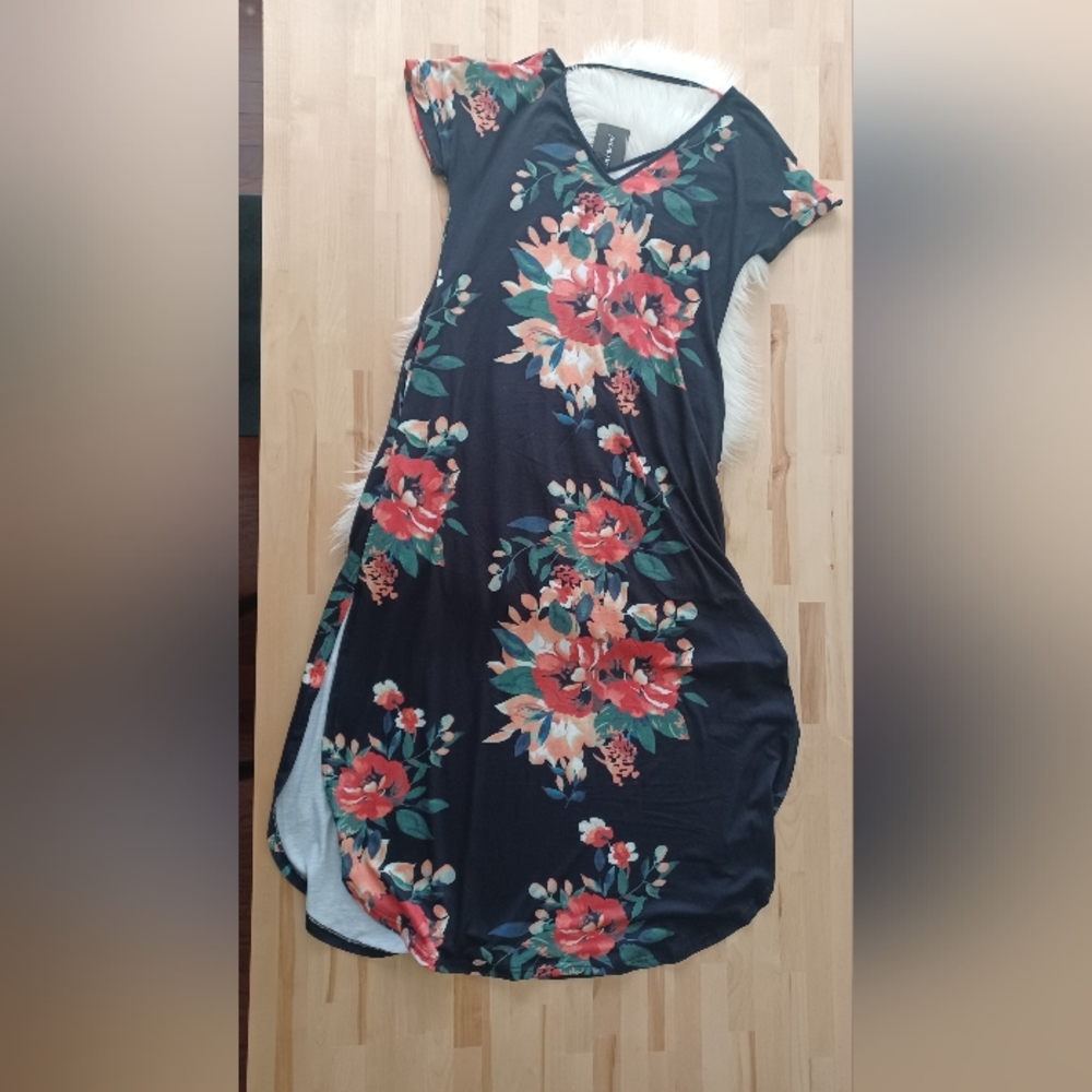 {Zilcremo} Short Sleeve Maxi Dress - Picture 7 of 7